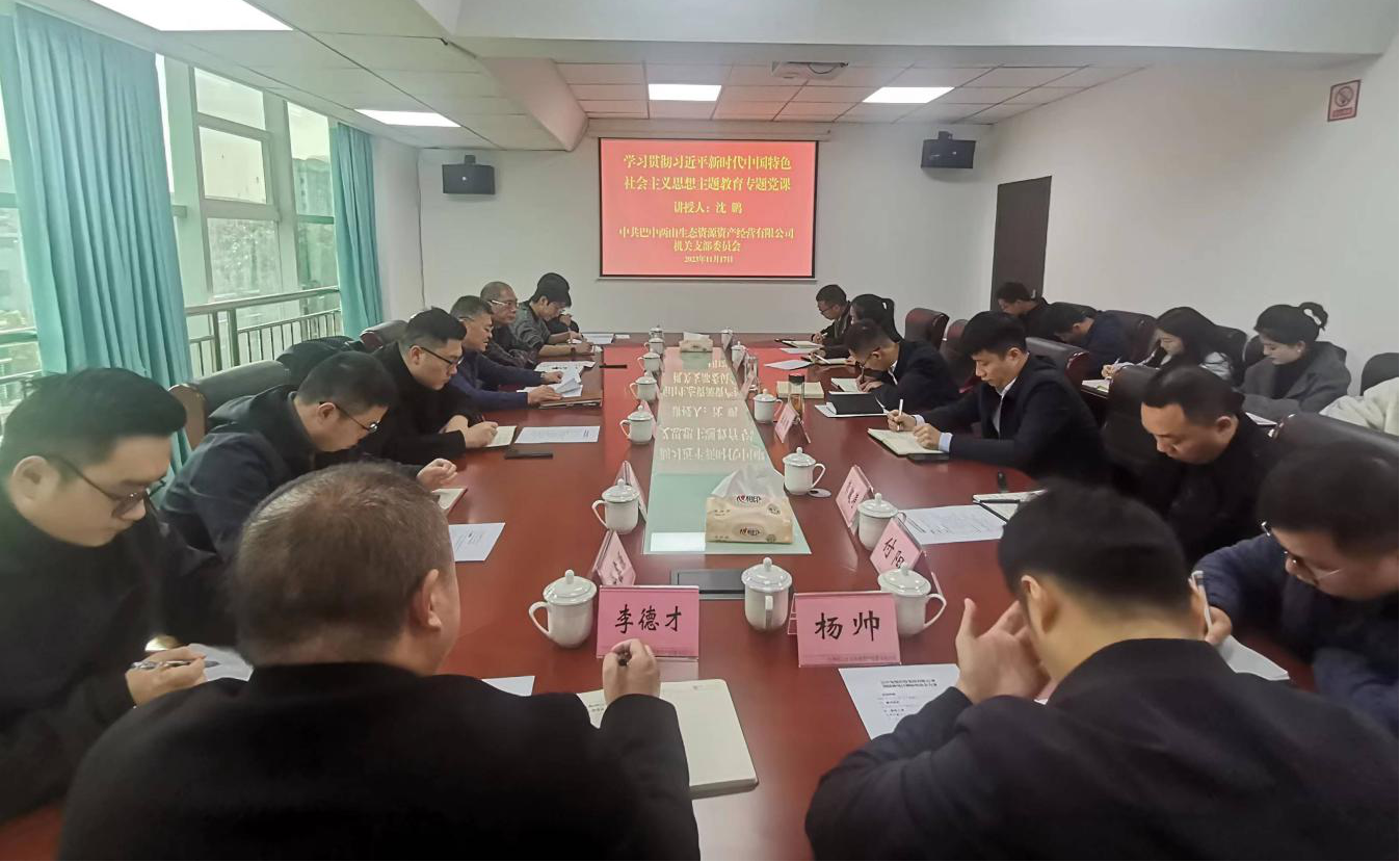 集團(tuán)公司黨委副書記、總經(jīng)理沈鵬到巴中兩山公司講授主題教育專題黨課